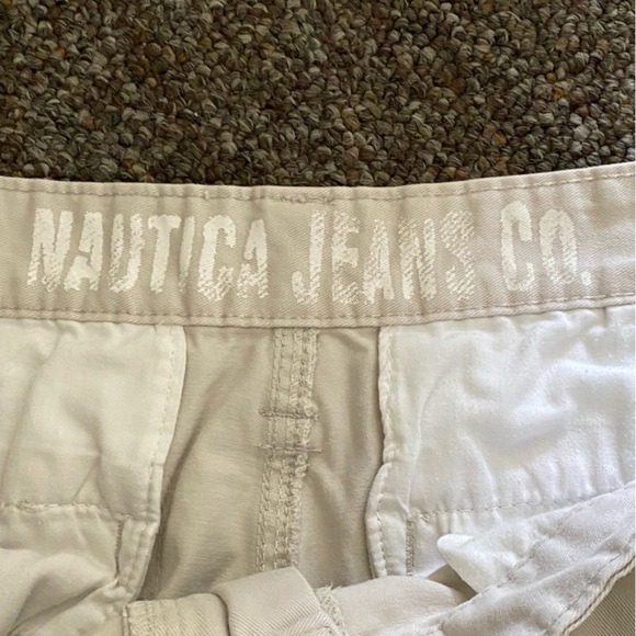 Nautica Shorts Mens Size 36W Cargo White Button Fly Zip Cotton Pockets - Picture 6 of 10